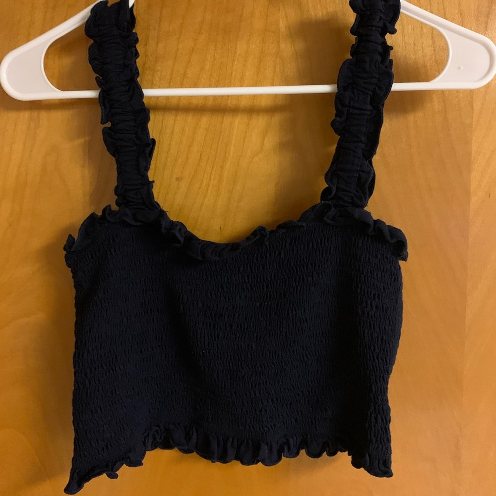 smocked crop top